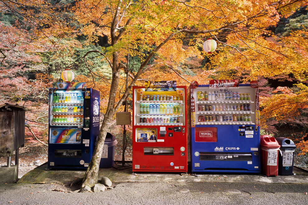 An insane number of vending machines*…
