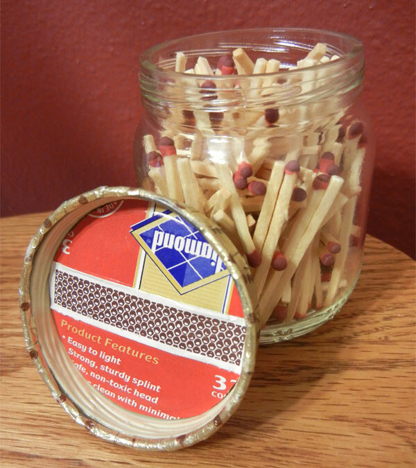 Store your matches and light them with this genius and adorable idea.