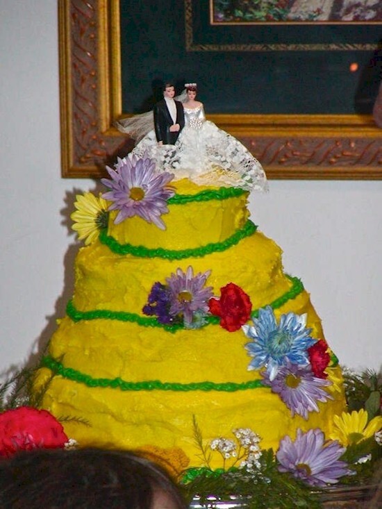 10. "We want a nice spring-themed wedding cake, please."