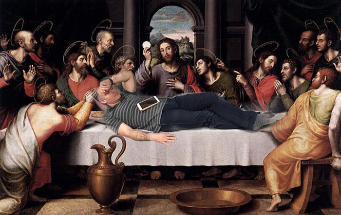 CEO Falls Asleep At Work And His Employees Take Him On Photoshop Adventures