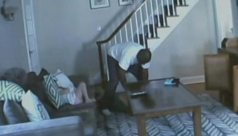 4. Nanny Cam Catches Mother Beat By Intruder