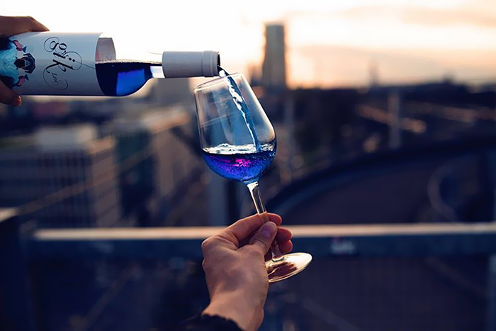 Forget red and white, now blue wine is a thing
