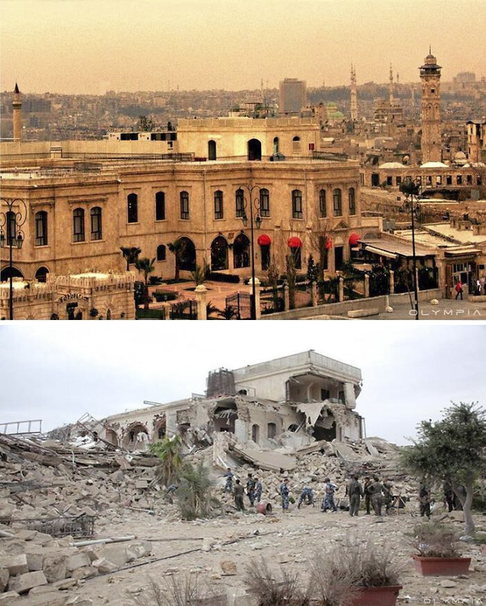 10+ Before-And-After Pics Reveal What War Did To The Largest City In Syria