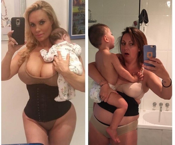 Mom on Instagram* vs. Mom in real life