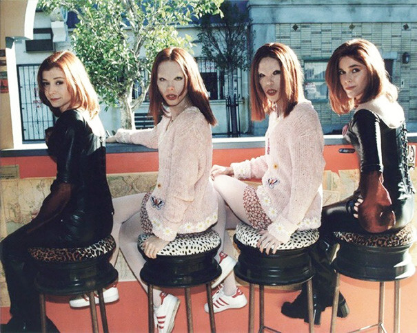 #16 Alyson Hannigan And Stunt Doubles On The Set Of Buffy, The Vampire Slayer