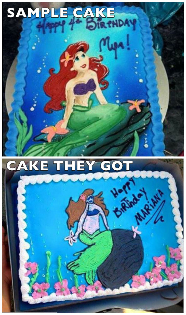 This less than specially made Little Mermaid cake.