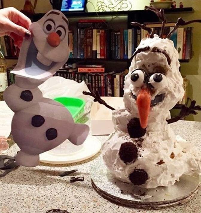 And this Olaf cake you shouldn’t trust to be alone with your kids.