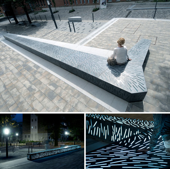 #20 Glassconcrete Bench By Zoltan Bencze & Szovetseg'39, Pecs, Hungary