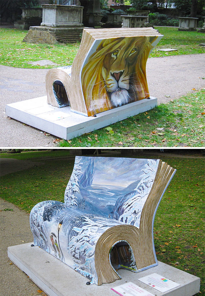 #12 The Lion The Witch And The Wardrobe Book Bench, London