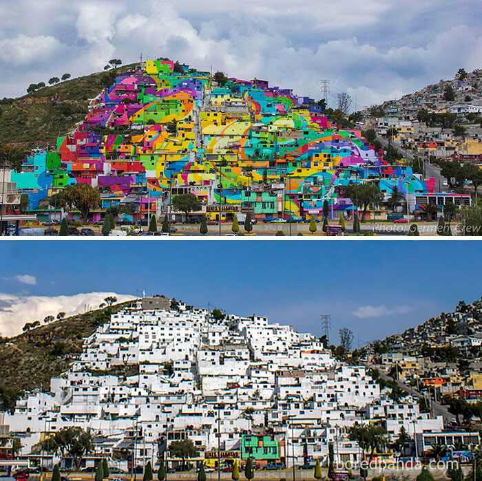 #7 The Whole Town Gets Repainted In Vibrant Graffiti, Palmitas, Mexico