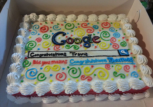 #2 A Friend At Work Got A Job With Bing.com, So I Got Him A Google Ice Cream Cake For His Last Day. Congratulation Traitor