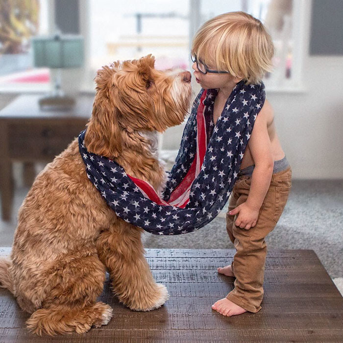 Buddy was adopted as a 11-month-old baby and has been surrounded with Reagan’s love ever since
