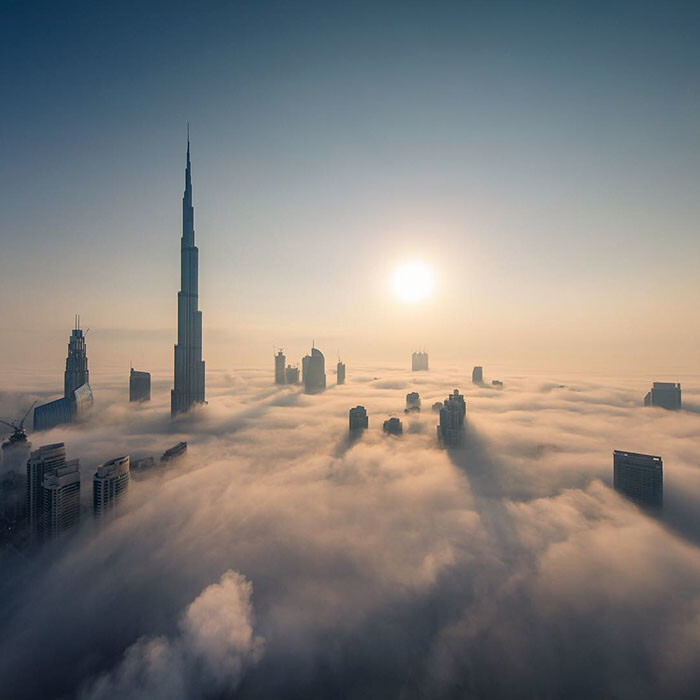 Crown Prince of Dubai Captures His City Above The Clouds, And It Will Take Your Breath Away