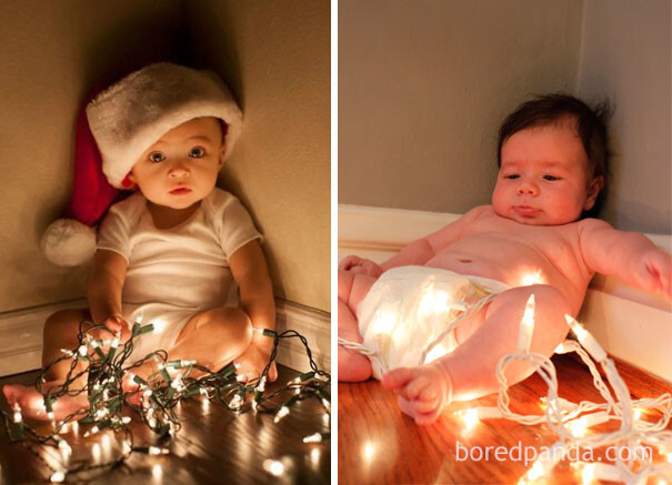 Expectations VS. Reality: 10+ Christmas Baby Photoshoot Fails