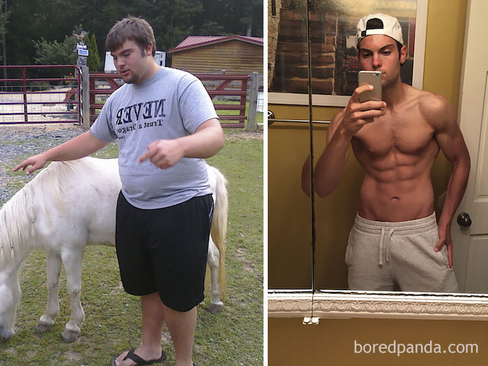 #7 2012 (305 Lbs) Vs. 2016 (165 Lbs). The Difference Diet, Exercise, And Consistent Can Make