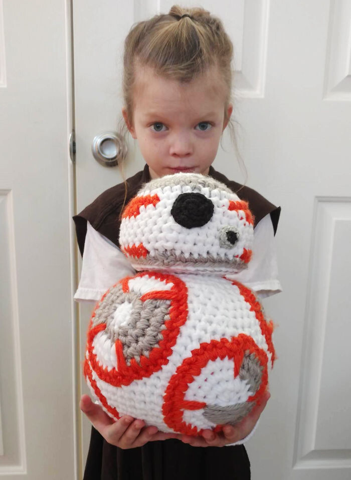 I Crocheted This BB-8 For My Little ‘Rey’