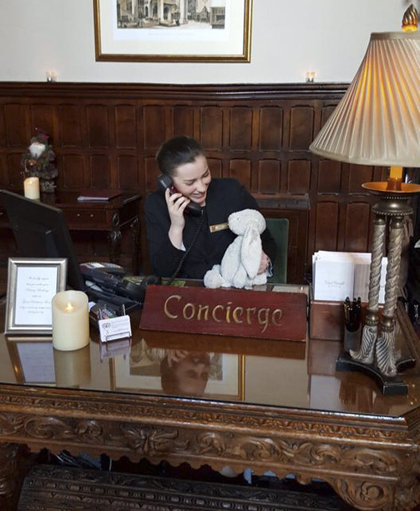 “Claire in Concierge is helping me find my family, having fun at Adare Manor”