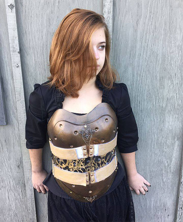 “My daughter didn’t like the brace she had to wear after surgery, so a friend helped her steampunk it”