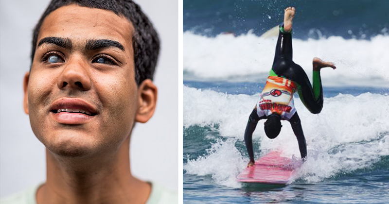 This Blind Guy Became A Professional Surfer Using An Unusual Technique