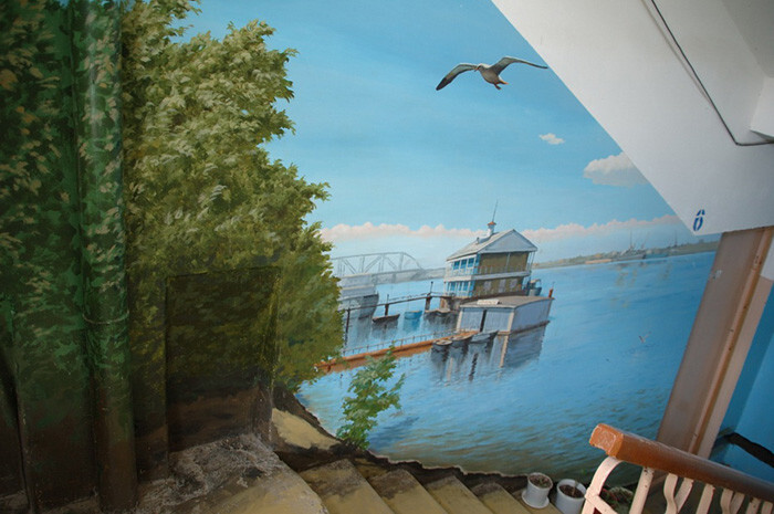 Russian Artist Turns Boring Soviet Apartment Building Walls Into Art