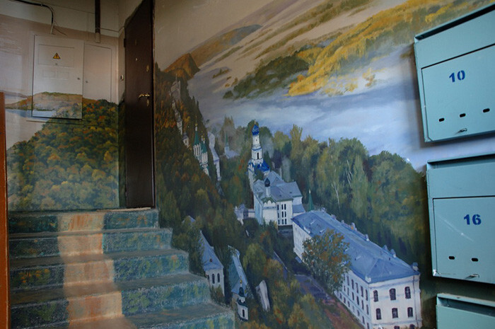 Russian Artist Turns Boring Soviet Apartment Building Walls Into Art