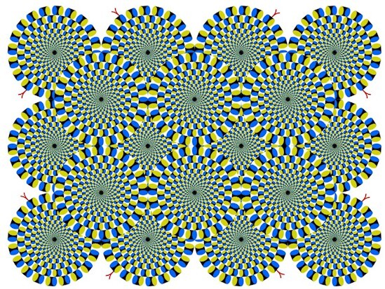 9. Hypnotizing circles that move faster the more you move your eyes.