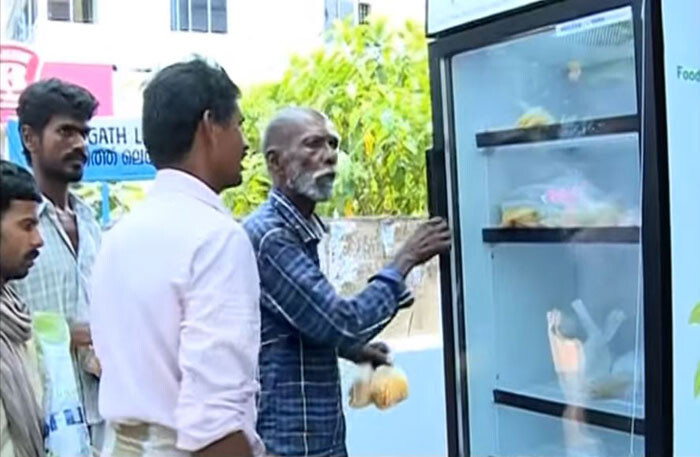 Restaurant Puts Fridge In Street So Hungry People Can Take Leftovers