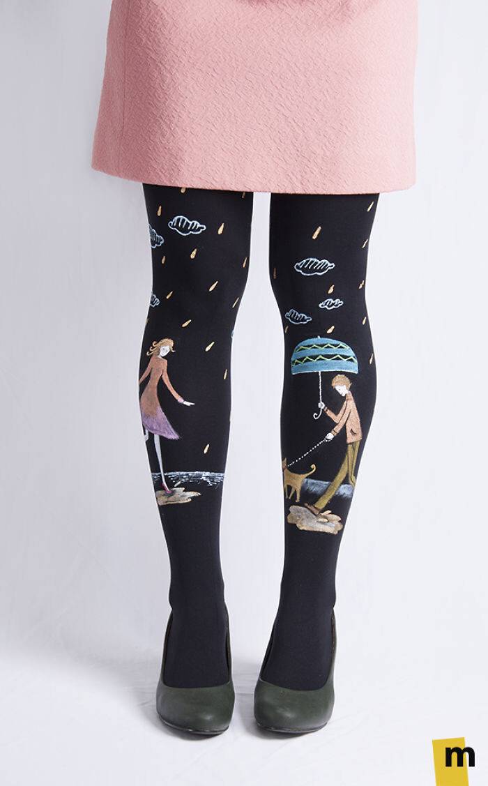 We Hand-Paint Tights That Let You Walk In A Piece Of Art