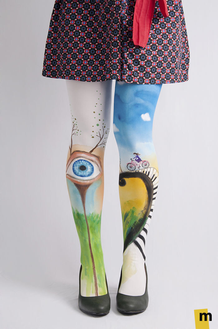 We Hand-Paint Tights That Let You Walk In A Piece Of Art