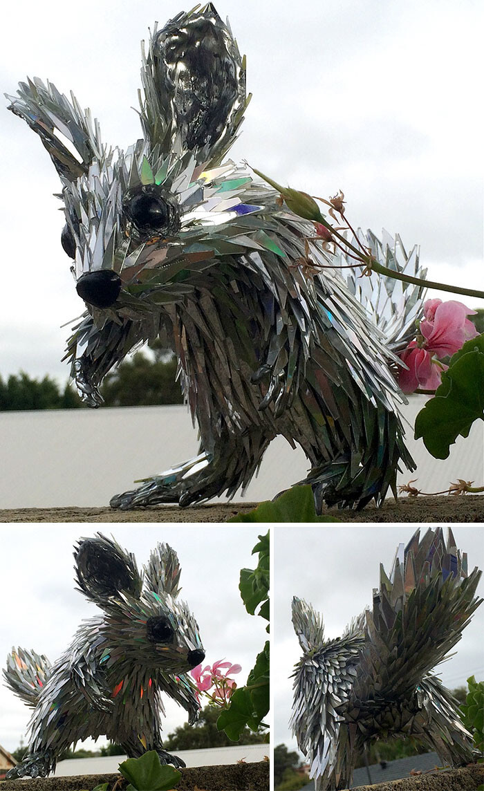 Artist Turns Old CDs Into Amazing Sculptures Instead Of Throwing Them Away