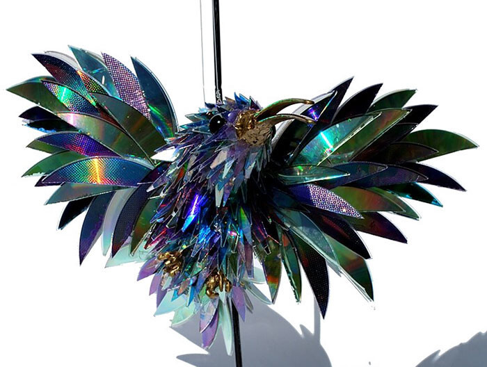 Artist Turns Old CDs Into Amazing Sculptures Instead Of Throwing Them Away