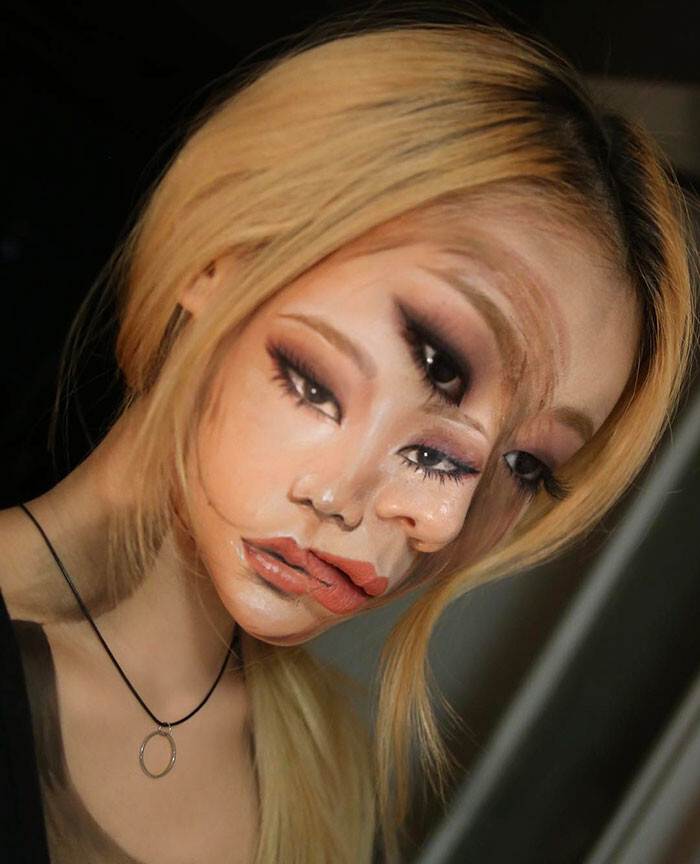What This Artist Does To Her Face Will Seriously Mess With Your Mind