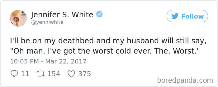 10+ Hilarious Posts About Husbands Who Catch A Cold And Think They’re Dying