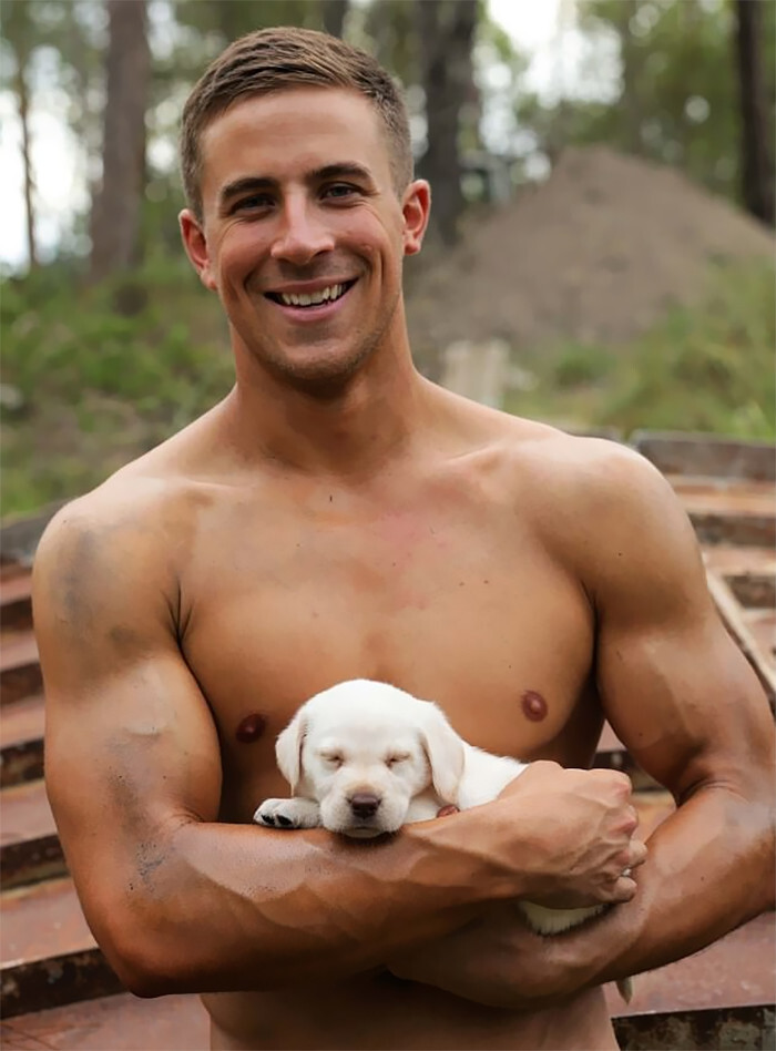 Australian Firefighters Pose With Animals For Charity, And The Photos Are So Hot It May Start Fires