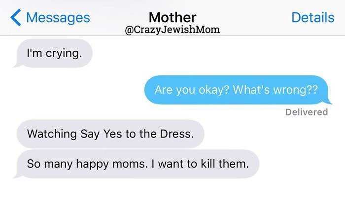Daughter Posts Brutally Honest Texts That She Receives From Her Crazy Jewish Mother, And It’s Hilari