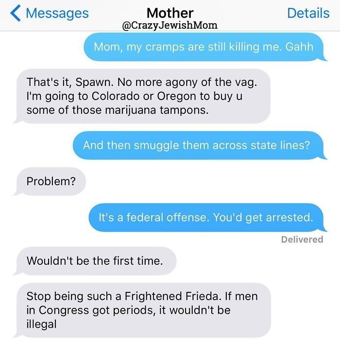 Daughter Posts Brutally Honest Texts That She Receives From Her Crazy Jewish Mother, And It’s Hilari