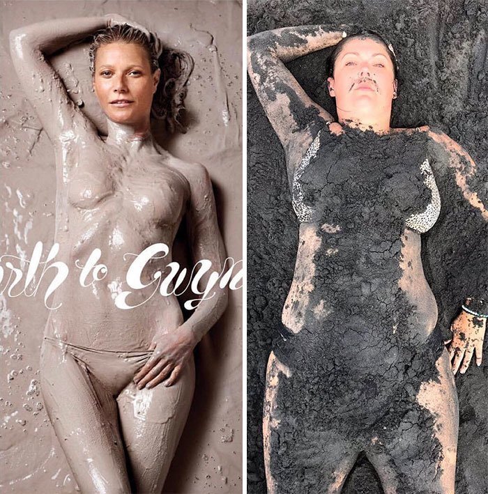 Woman Continues To Hilariously Recreate Celebrity Instagram* Pics, And The Result Is Better Than The