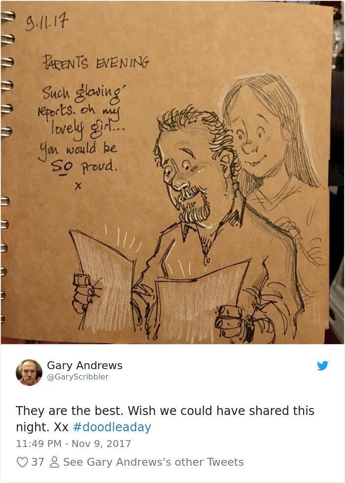 Disney Animator Illustrates Life With Two Children After His Wife Dies, And It Will Break Your Heart