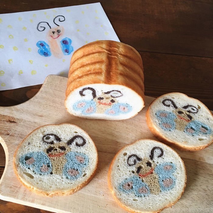 Japanese Mom Bakes Awesome Bread Inspired By Her Kid’s Drawings And Nature