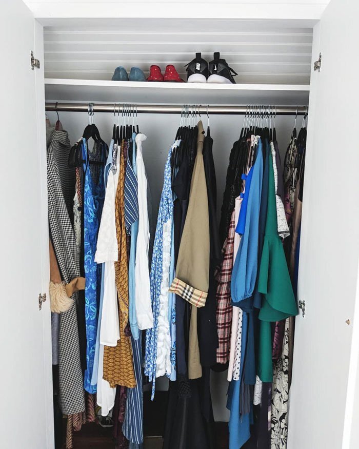 “This is just one portion of the closet, it extends to the left and right a decent amount”