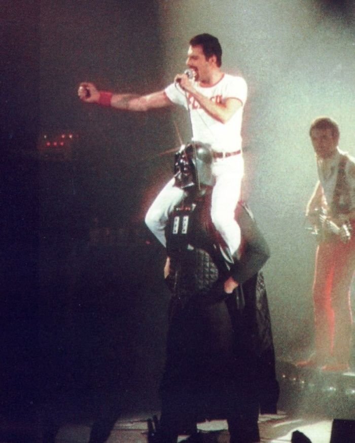 #4 Freddie Mercury Riding Darth Vader In August, 1980