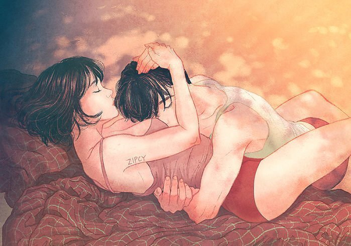 Korean Illustrator Captures Love And Intimacy So Well That You Can Almost Feel It