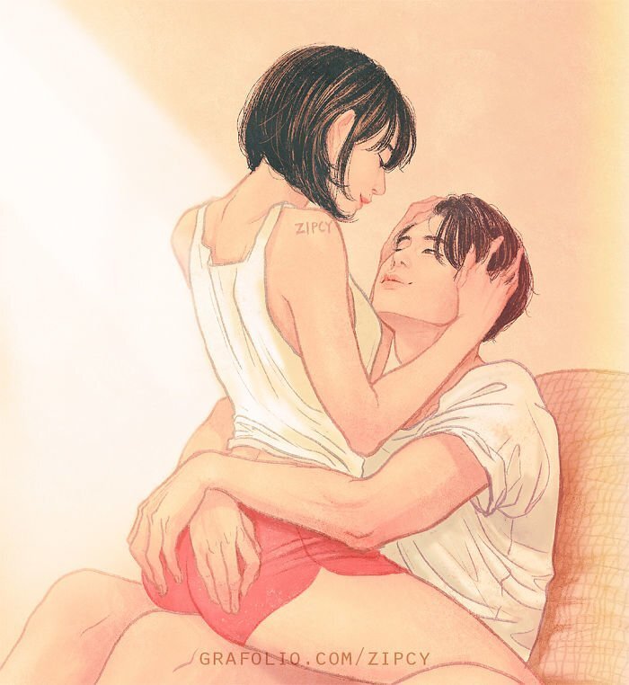 Korean Illustrator Captures Love And Intimacy So Well That You Can Almost Feel It