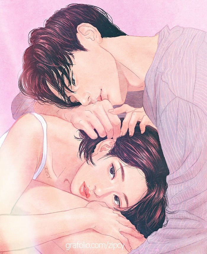 Korean Illustrator Captures Love And Intimacy So Well That You Can Almost Feel It