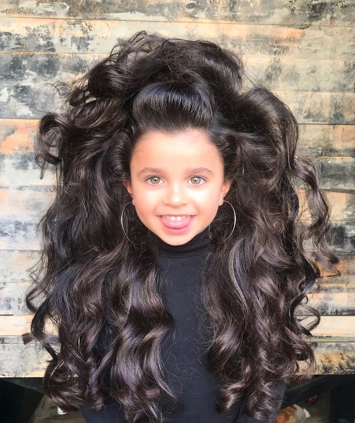 5-Year-Old Wins The Hearts Of 53k Instagram* Followers With Her Huge Hair