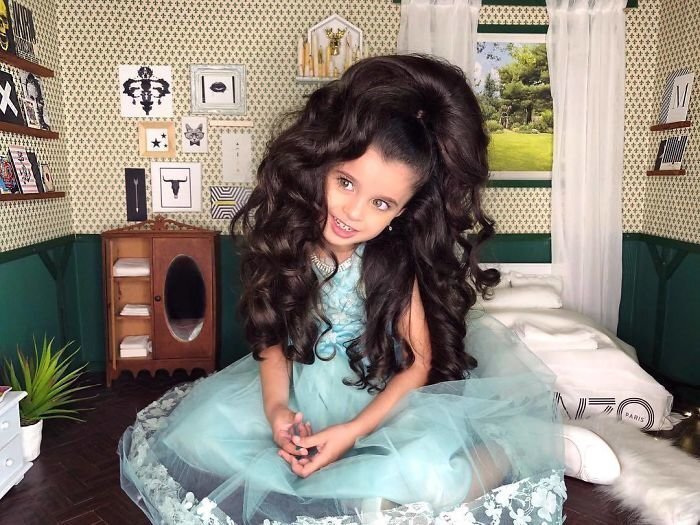 5-Year-Old Wins The Hearts Of 53k Instagram* Followers With Her Huge Hair