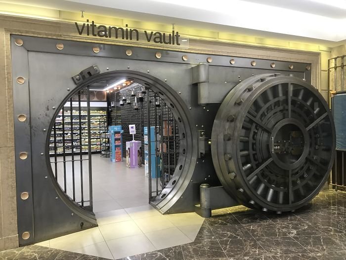 #5 The Walgreens In My Neighborhood Used To Be A Bank And They Used Its Vault As Their Vitamin Section