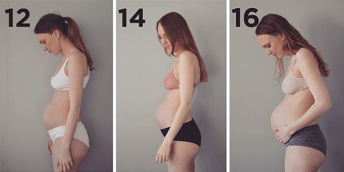 She has also shared a timeline of the incredible growth of her baby bump