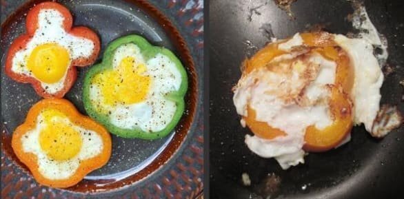 21. How eggs and peppers always goes: