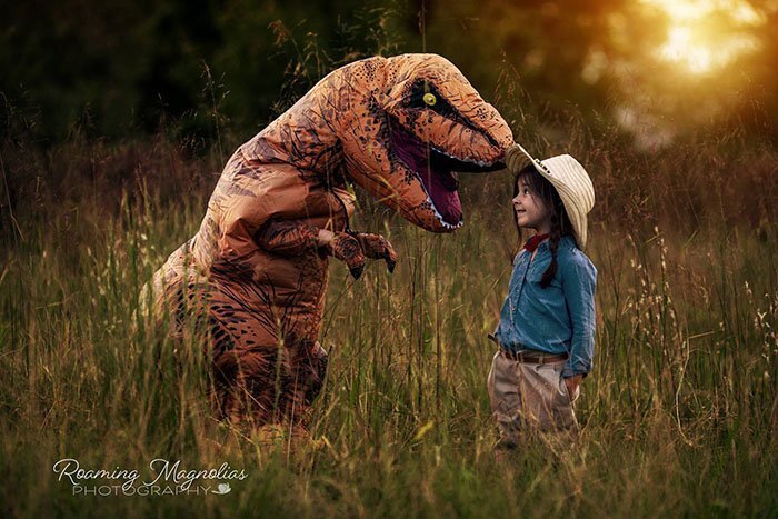 Internet Is Laughing At These Family Pics After Mom Lets Autistic Son Wear T-Rex Suit